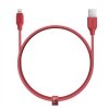 AUKEY CB-AL2 Red nylonowy kabel Quick Charge Lightning-USB | 2m | certyfikat MFi Apple